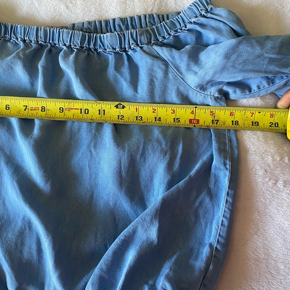 Light Blue Off-Shoulder Top - Picture 6 of 8
